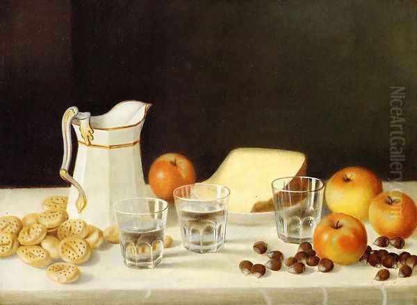 Cheese, Crackers and Chestnuts Oil Painting by John Defett Francis