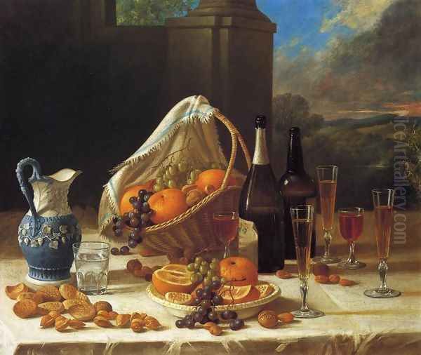 Luncheon Still Life Oil Painting by John Defett Francis