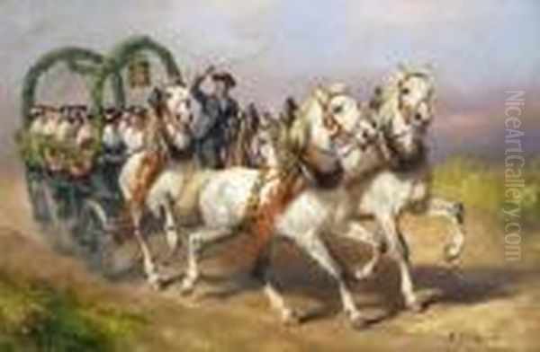 Leonhardiwagen. Oil Painting by Carl Suhrlandt