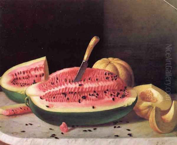 Ripe Melons Oil Painting by John Defett Francis