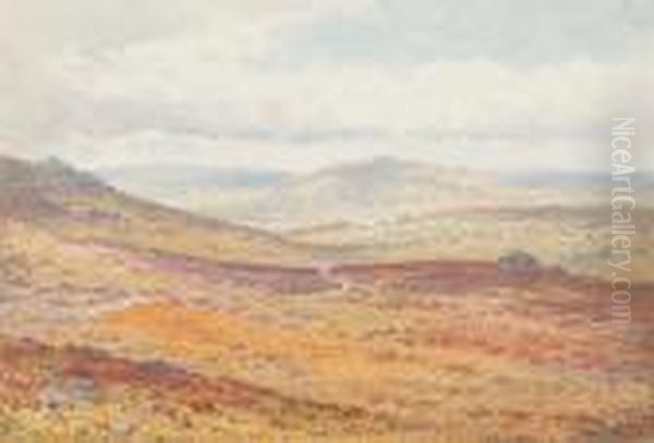 Rain Clouds Over Belstone Oil Painting by Arthur Suker