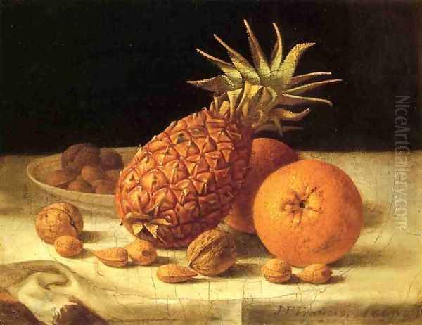 Oranges and Pineapple Oil Painting by John Defett Francis