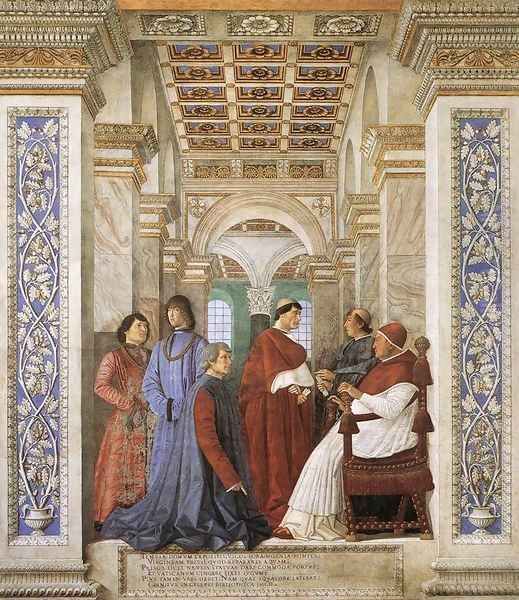 Foundation of the Library 1477 Oil Painting by Melozzo da Forli