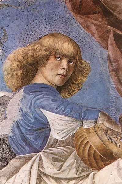 Music-making Angel c. 1480 Oil Painting by Melozzo da Forli