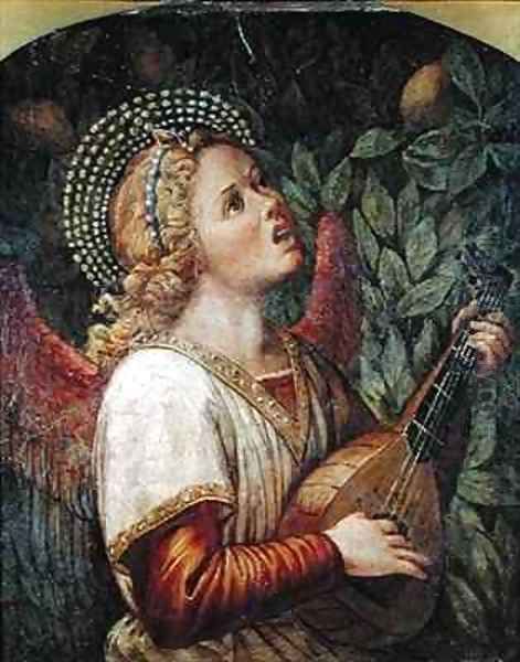 Angel Musician Oil Painting by Melozzo da Forli