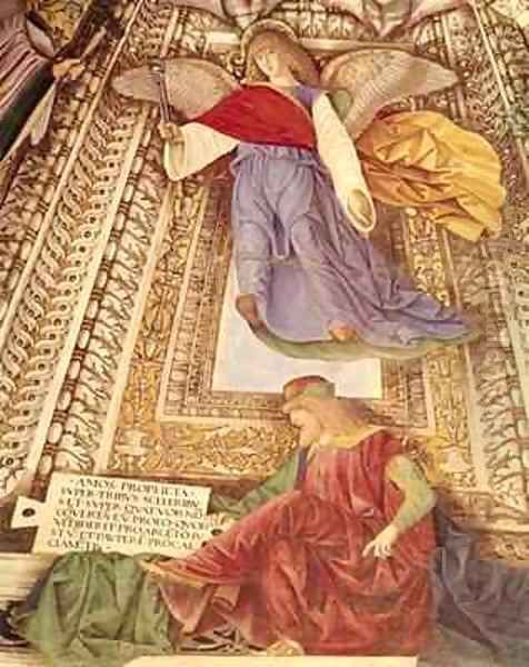 Amos and the Angel holding the pincers of the Passion from the Sacristry of St Mark Oil Painting by Melozzo da Forli