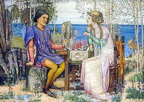 Ferdinand and Miranda, from The Tempest Act V Oil Painting by Edward Reginald Frampton