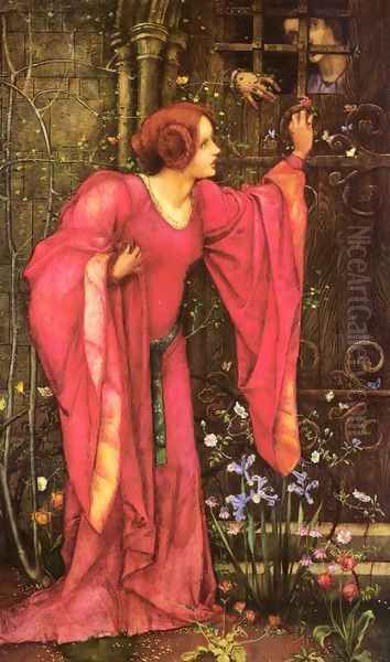 Stone Walls Do Not A Prison Make, Nor Iron Bars A Cage Oil Painting by Edward Reginald Frampton