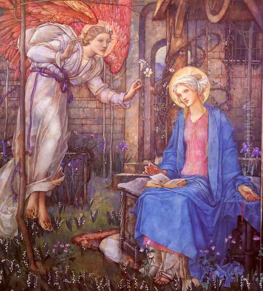 The Annunciation Oil Painting by Edward Reginald Frampton