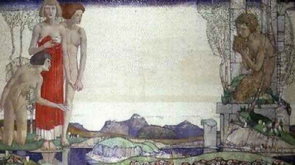 The Voice of Pan Oil Painting by Edward Reginald Frampton