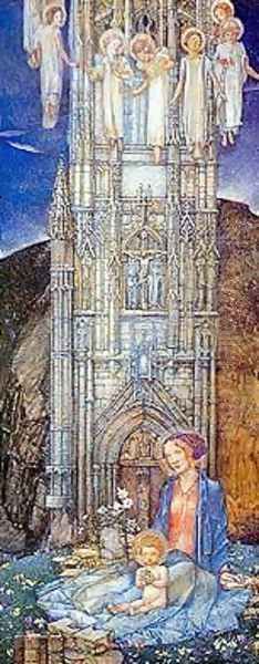 The Gothic Tower Oil Painting by Edward Reginald Frampton