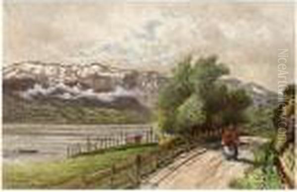 Holdown Hill, Powderham, South Devon Oil Painting by Thomas Sunderland