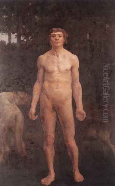 Adam 1894 Oil Painting by Karoly Ferenczy