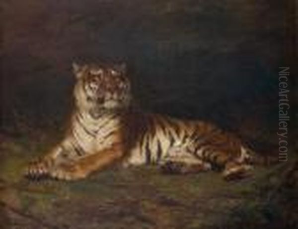 Le Tigre Oil Painting by Gustave Surand