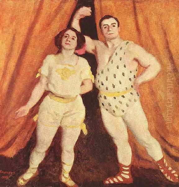 Acrobats 1912 Oil Painting by Karoly Ferenczy