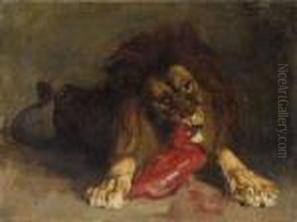 Le Repas Du Lion Oil Painting by Gustave Surand