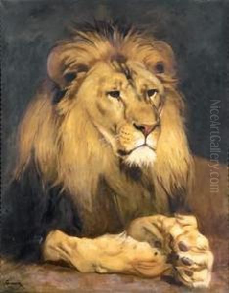 Le Lion D'abyssinie Oil Painting by Gustave Surand