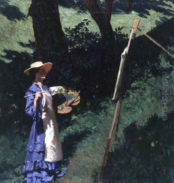 The Artist Oil Painting by Karoly Ferenczy