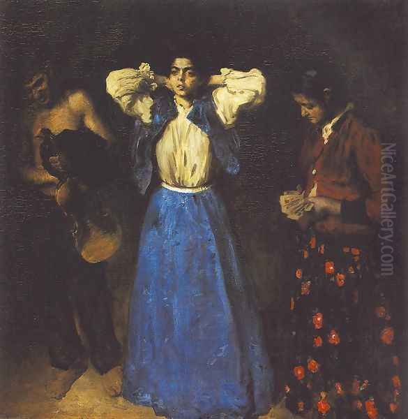 Gipsies 1901 Oil Painting by Karoly Ferenczy