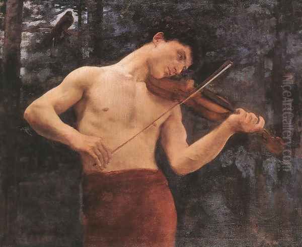 Orpheus 1894 Oil Painting by Karoly Ferenczy