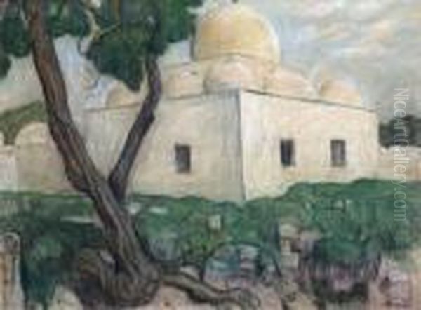 Mosquee En Tunisie Oil Painting by Andre Sureda