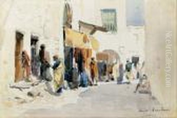 Sousse, Vers 1929 Oil Painting by Andre Sureda