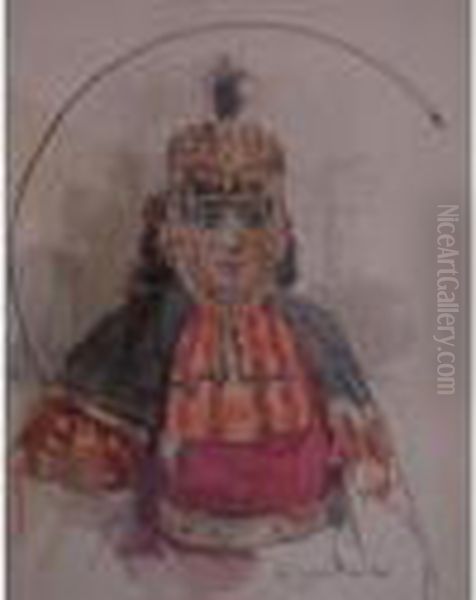 :jeune Orientale En Buste Oil Painting by Andre Sureda