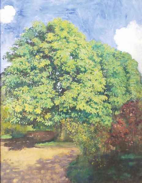 Chestnut Trees 1900 Oil Painting by Karoly Ferenczy