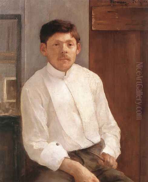 Ede Kallos 1889 Oil Painting by Karoly Ferenczy