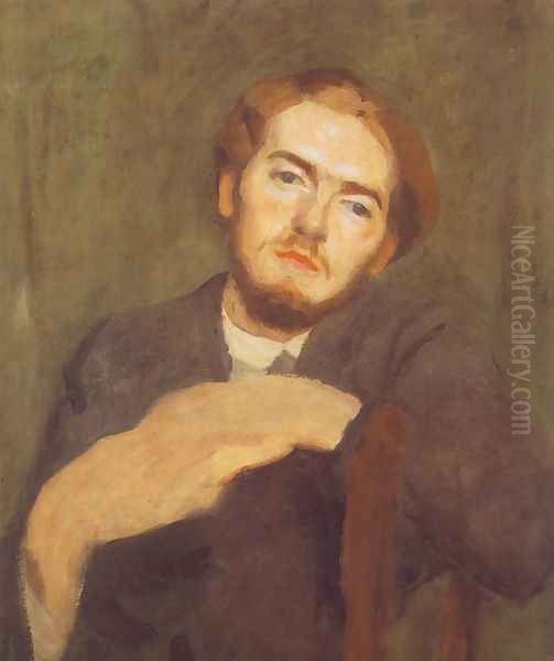 Portrait of Beni Ferenczy 1912 Oil Painting by Karoly Ferenczy