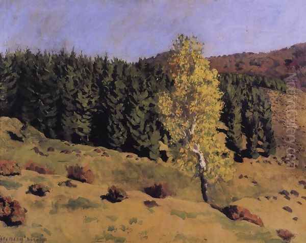 Landscape Autumn in Izvora 1909 Oil Painting by Karoly Ferenczy