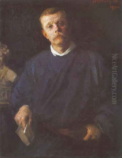 Portrait of Dezso Malonyai 1904 Oil Painting by Karoly Ferenczy