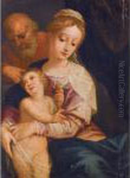 The Holy Family Oil Painting by Friedrich Sustris