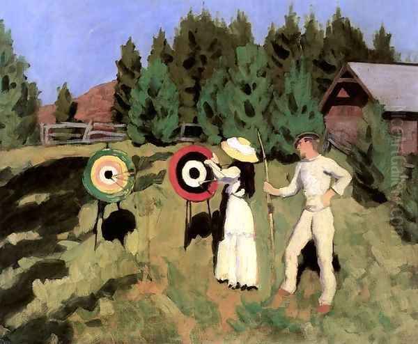 Archers 1911 Oil Painting by Karoly Ferenczy