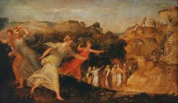 Il Trionfo Della Fama Oil Painting by Lambert Sustris