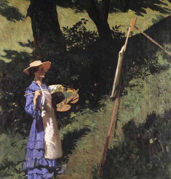 The Woman Painter 1903 Oil Painting by Karoly Ferenczy