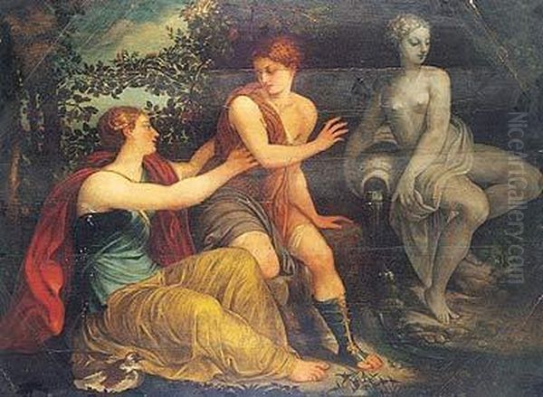 Venus Y Adonis Oil Painting by Lambert Sustris