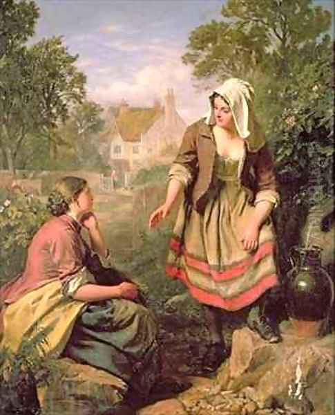 At The Spring or Gossip Oil Painting by John Faed