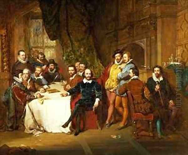 Shakespeare and his Friends Oil Painting by John Faed