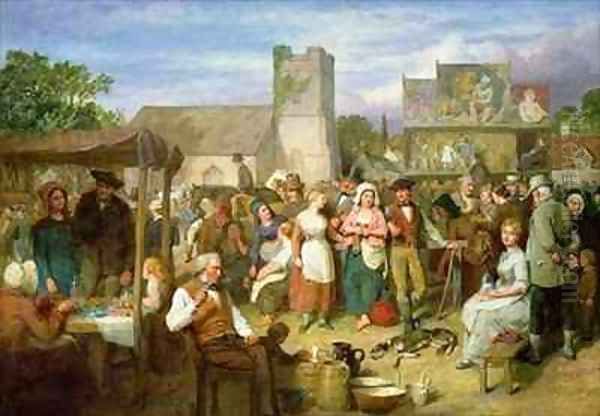 The Statute Fair Oil Painting by John Faed