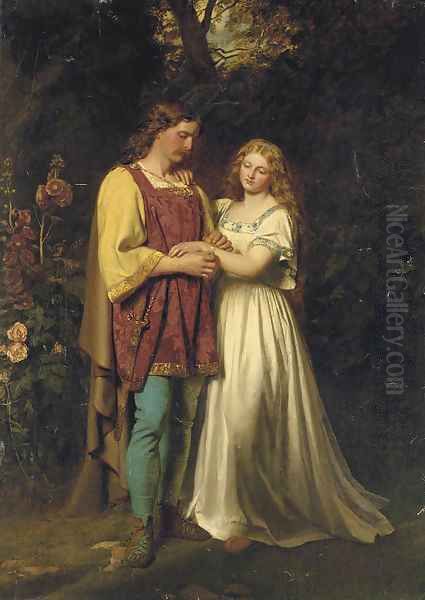 Posthumus and Imogen Oil Painting by John Faed