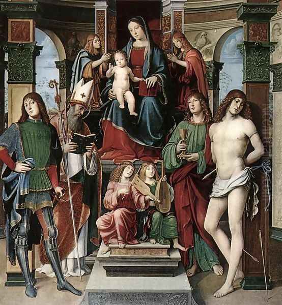 Madonna and Saints Oil Painting by Francesco Francia