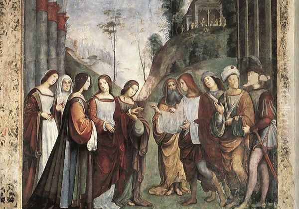 The Marriage of St Cecily 1504-06 Oil Painting by Francesco Francia