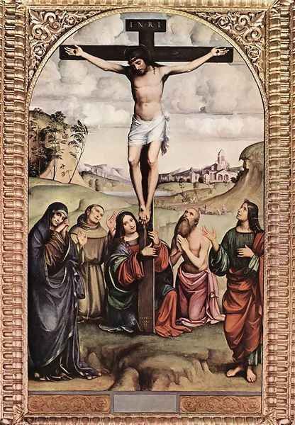 Crucifixion Oil Painting by Francesco Francia