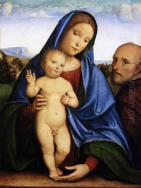 The Holy Family c. 1510 Oil Painting by Francesco Francia