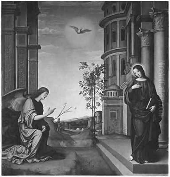 The Annunciation Oil Painting by Francesco Francia