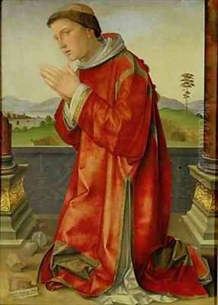 Saint Stephen Oil Painting by Francesco Francia