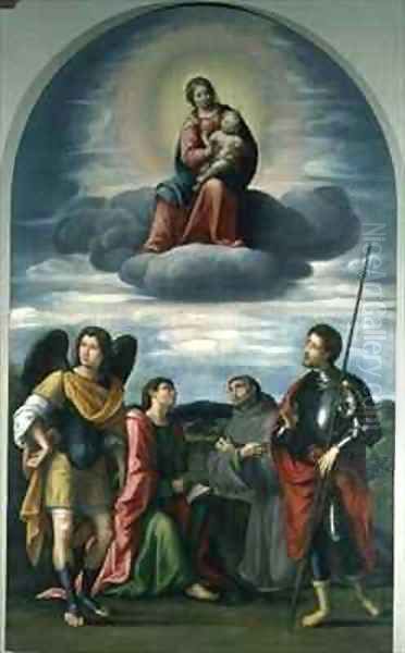 Madonna and Child with Saints Oil Painting by Francesco Francia