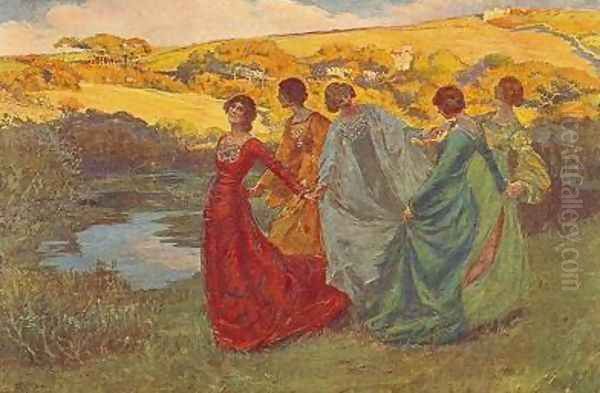 On a Fine Day Oil Painting by Elizabeth Stanhope Forbes