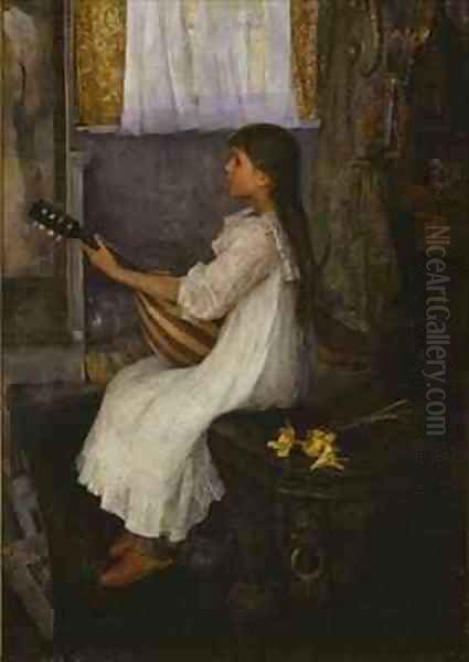 Mignon Oil Painting by Elizabeth Stanhope Forbes